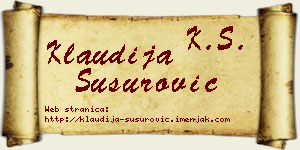 Klaudija Susurović vizit kartica